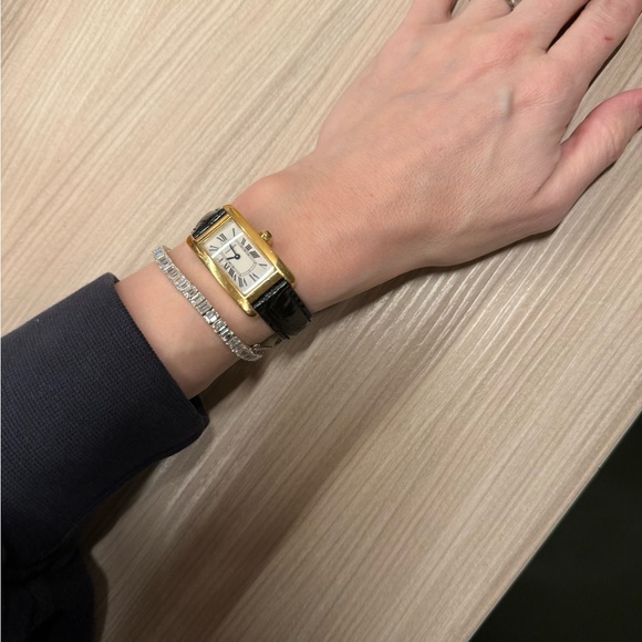 Cartier Gold Tank Americaine 100% genuine small womens watch. Used refurbished - Picture 6 of 12